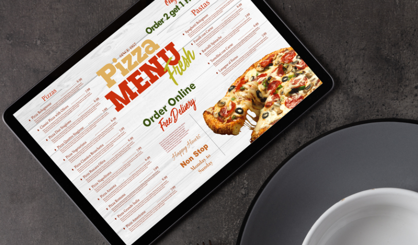 online restaurant menu