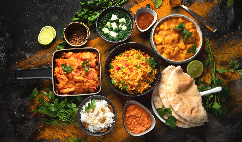 food variety on table